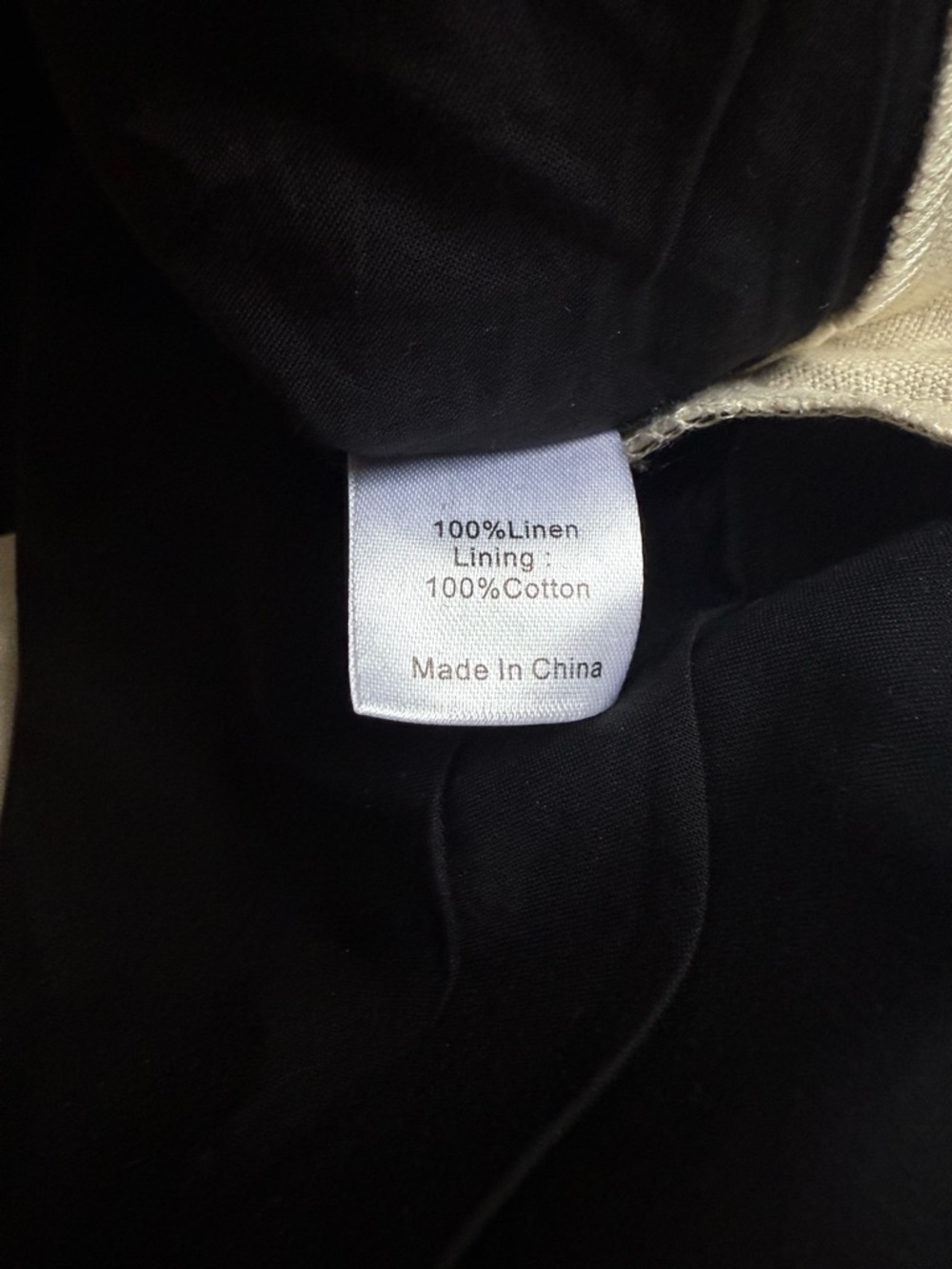 NWT Tuckernuck Black Linen Caftan Mini Dress Contrast Trim Size S - Picture 5 of 7